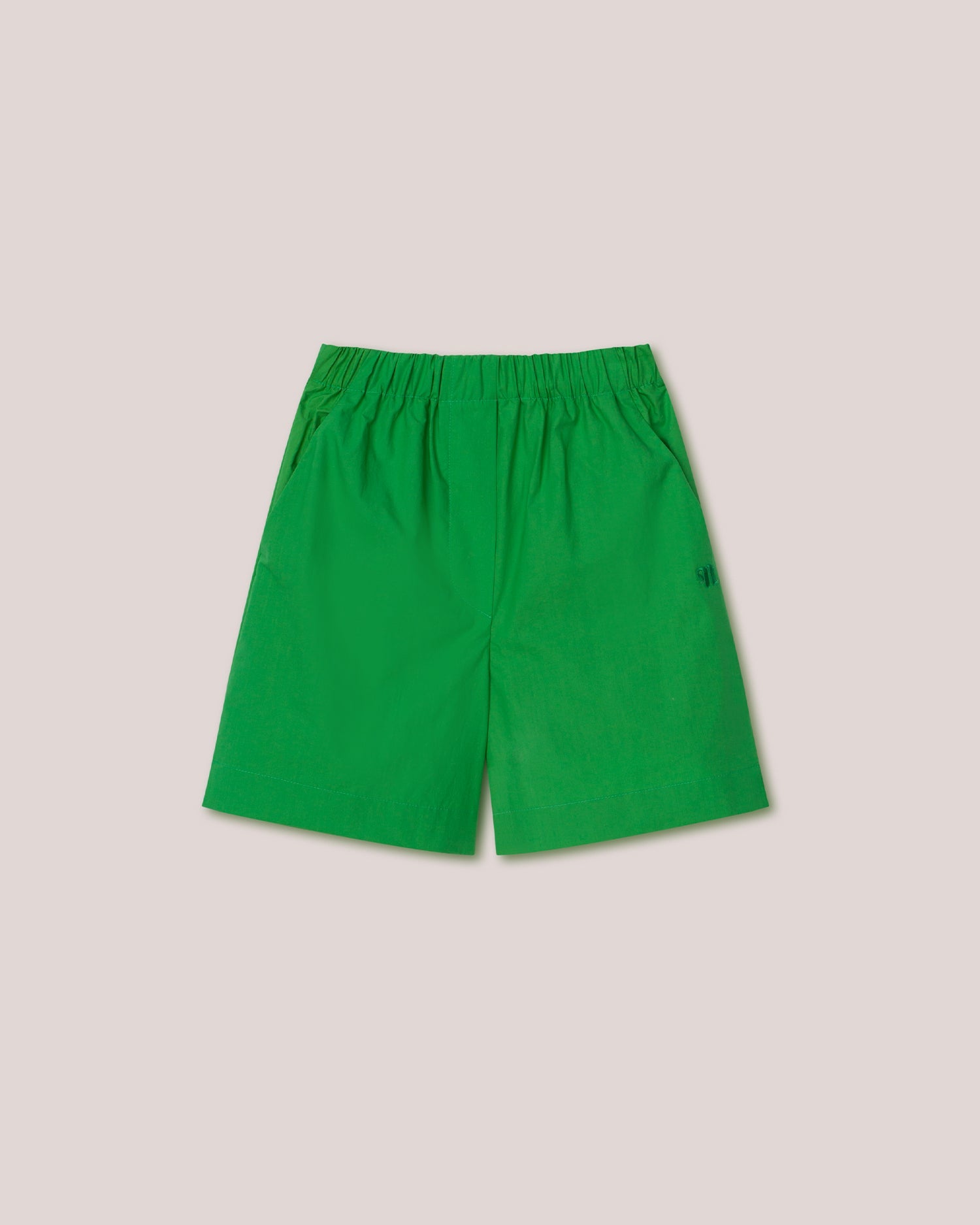 Megan Light Poplin Shorts | Green Ss22