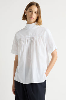 Mali | Bronte Foldover Scarf-Neck Tunic Top in Size Small