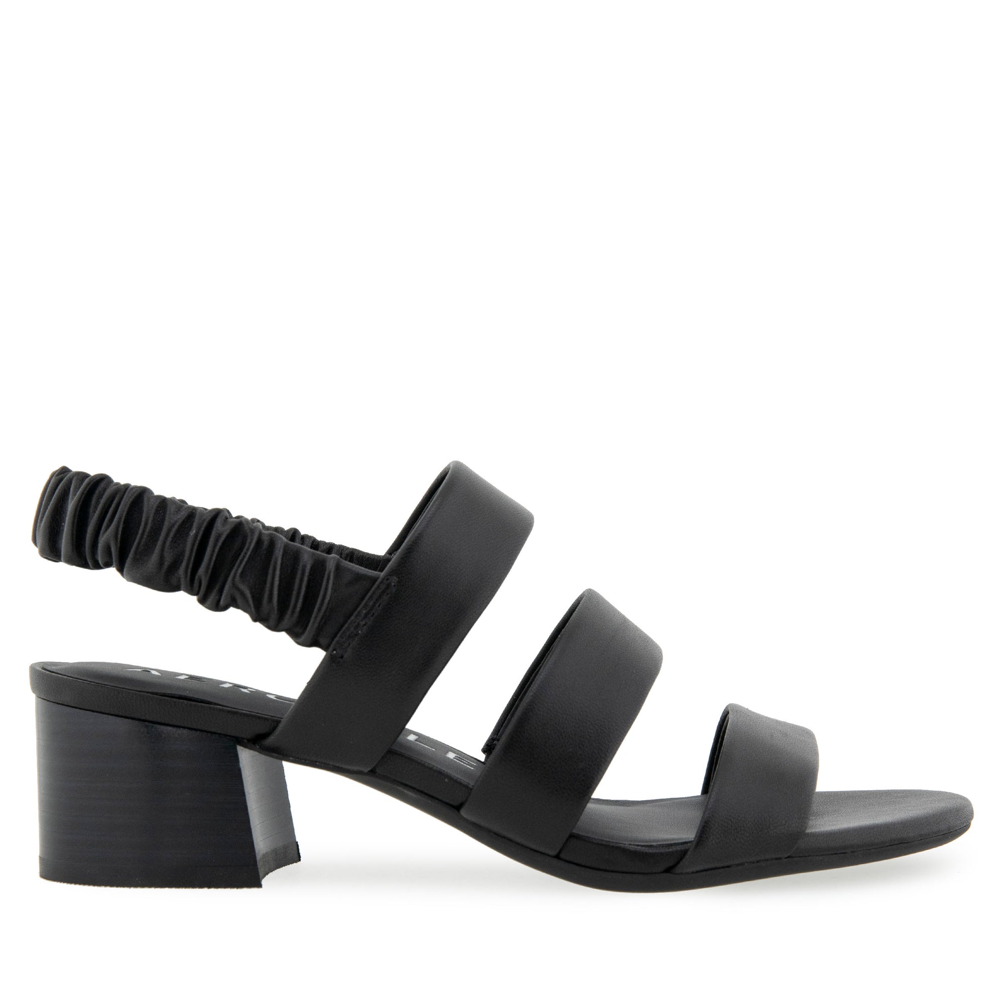 Clarissa Sandal Dress Block Hee | Black Leather