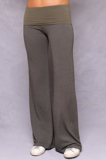 Women | Butter Terry Rolldown Bootleg Flare Sweatpant | Olive