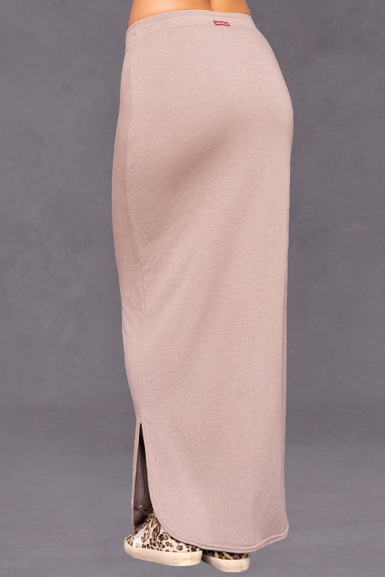Women | Butter Terry Shirttail Maxi Skirt | Woodsmoke