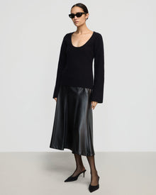 Charlotte | Camilla Seam-Detail Scoop-Neck Sweater in Size Extra Small