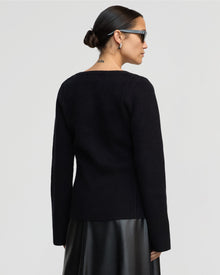 Charlotte | Camilla Seam-Detail Scoop-Neck Sweater in Size Extra Small