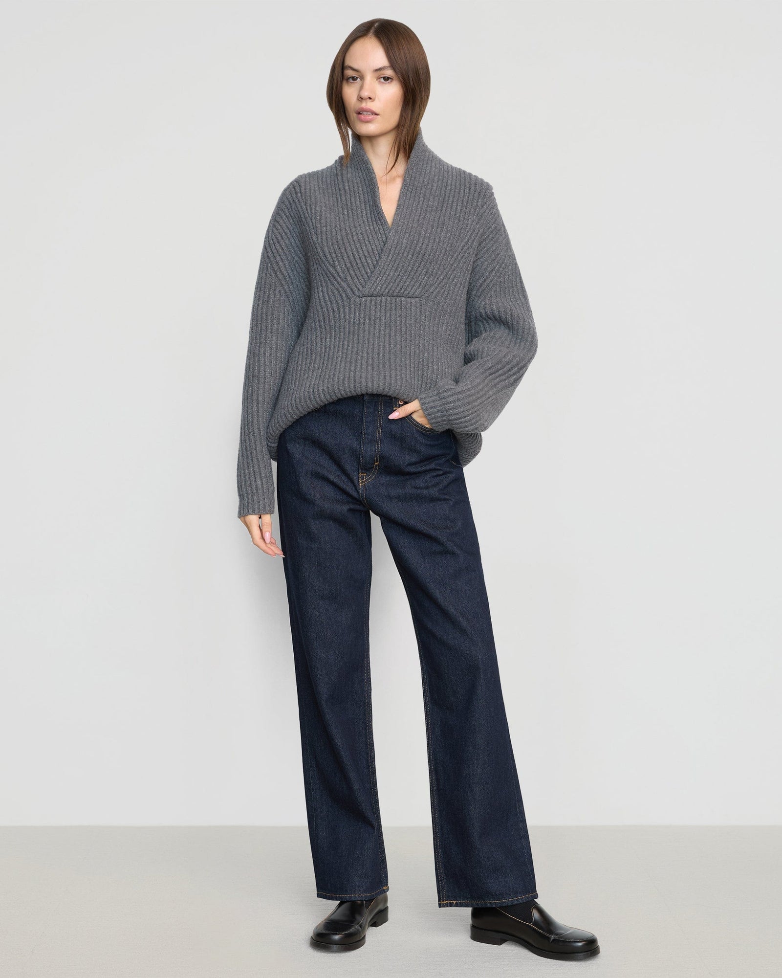 Beate | Campbell Shawl-Collar Sweater in Size Small