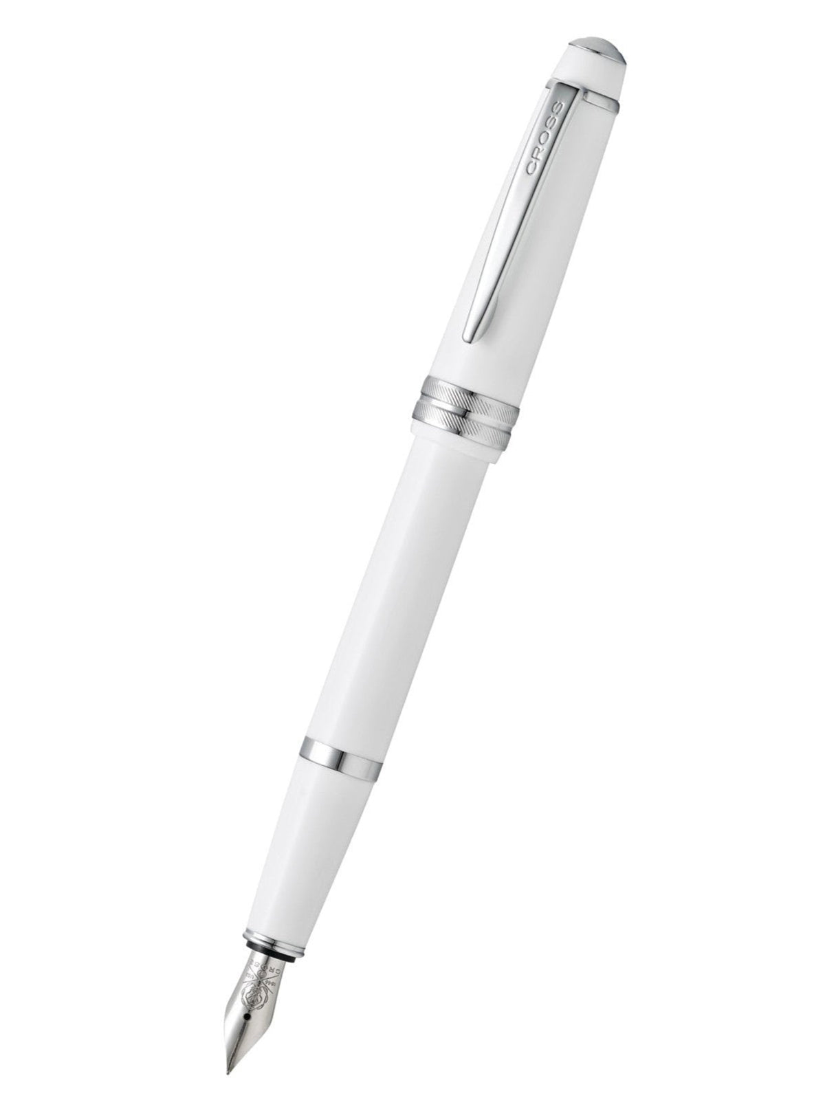 Bailey Resin Fine Nib Fountain Pen | Light Polished White