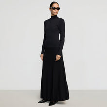 Chandra Ottoman-Knit Long-Sleeve Dress | Black