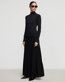 Charlotte | Chandra Ottoman-Knit Long-Sleeve Dress in Size Small