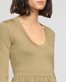 Olivia | Cherie U-Neck Jersey Dress in Size Small