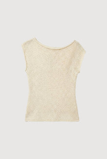 Karolina | Chisa Textured Off-Shoulder Knit Top in Size Extra Small - Flat