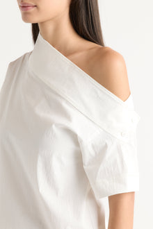 Karolina | Chiyori Off-Shoulder Placket Blouse in Size Extra Small