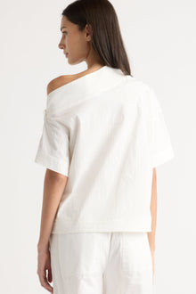 Karolina | Chiyori Off-Shoulder Placket Blouse in Size Extra Small