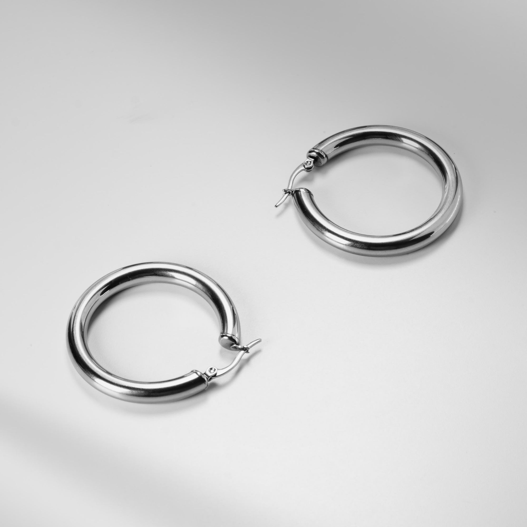 Packshot image of Claressa Earrings—Medium in silver | Lead