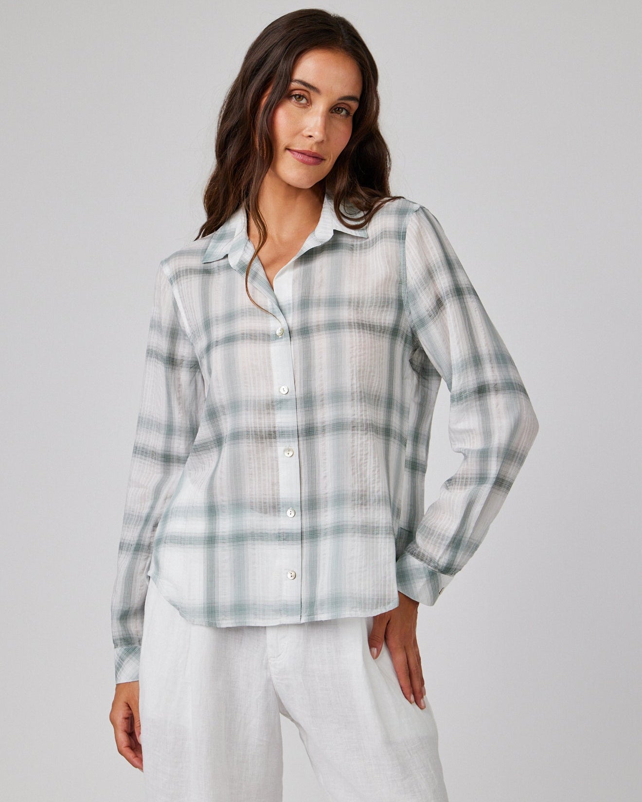 Clean Shirt | Sage Shadow Plaid