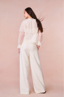 Samuela Wide Leg Trouser | Cream