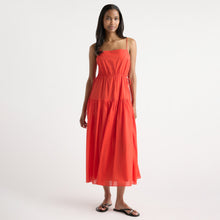 Isilda | Dalia Tie-Waist Tiered Organic Cotton Dress in Size Extra Small