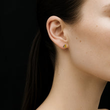 Dart Earrings | Recycled Brass | Tiger's Eye