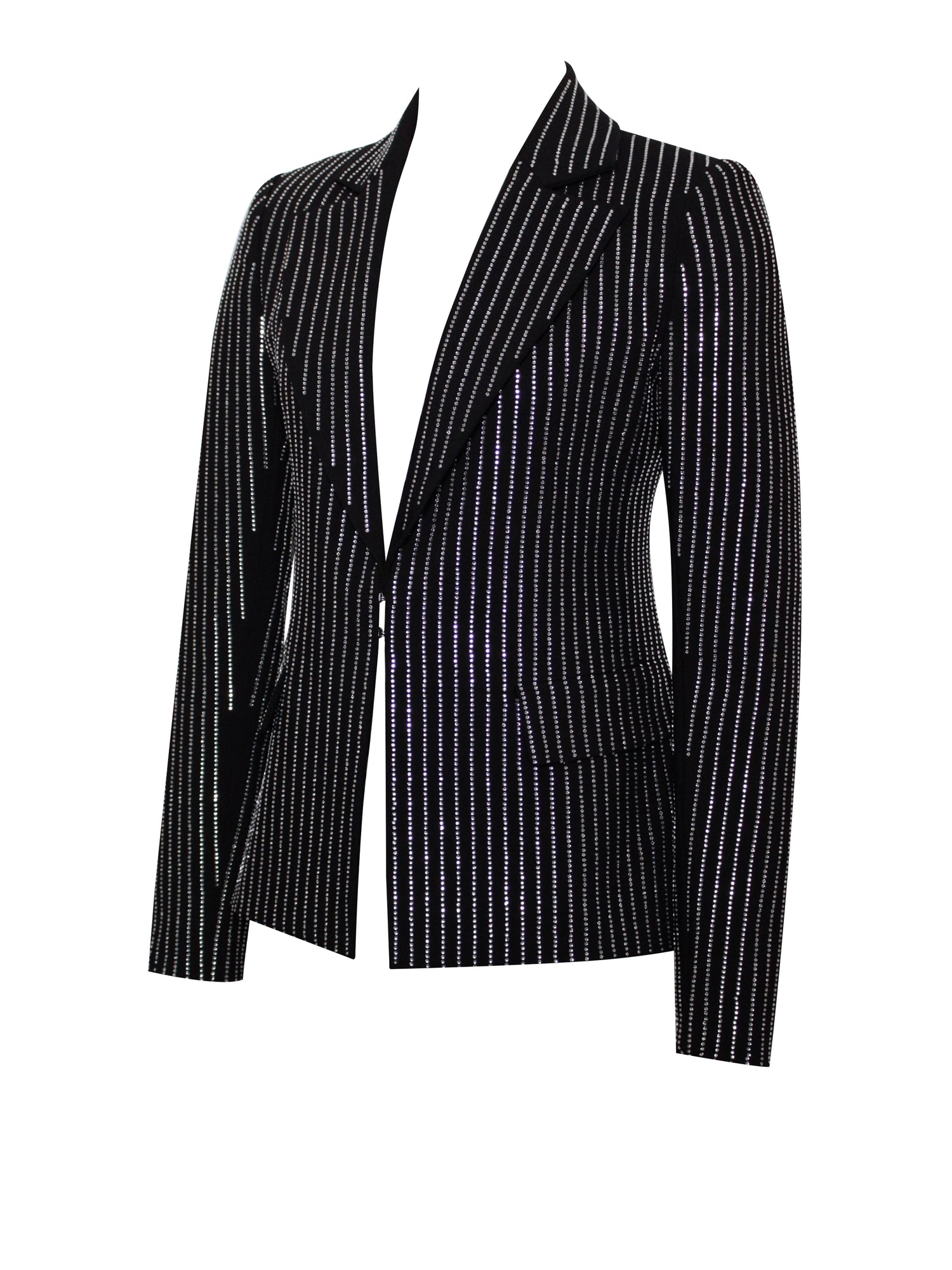 Teagan Crystal Blazer Jacket | Black