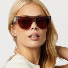 Womens | Georgie Sunglasses | Black Smoke | Vintage Rose Crystal Ombre/Mauve/Silver Flash Lenses