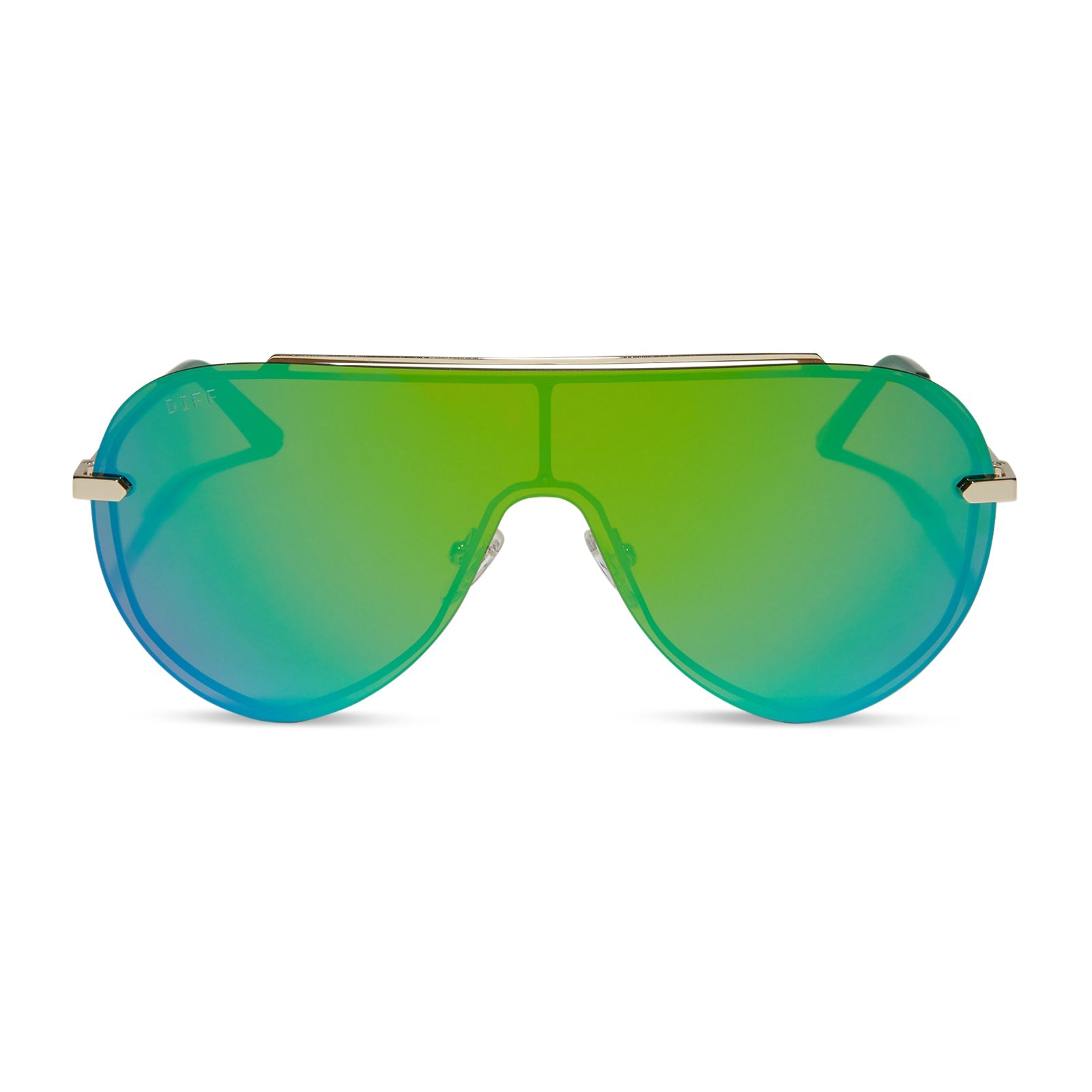 Womens | Imani Sunglasses | Gold | Green Lenses