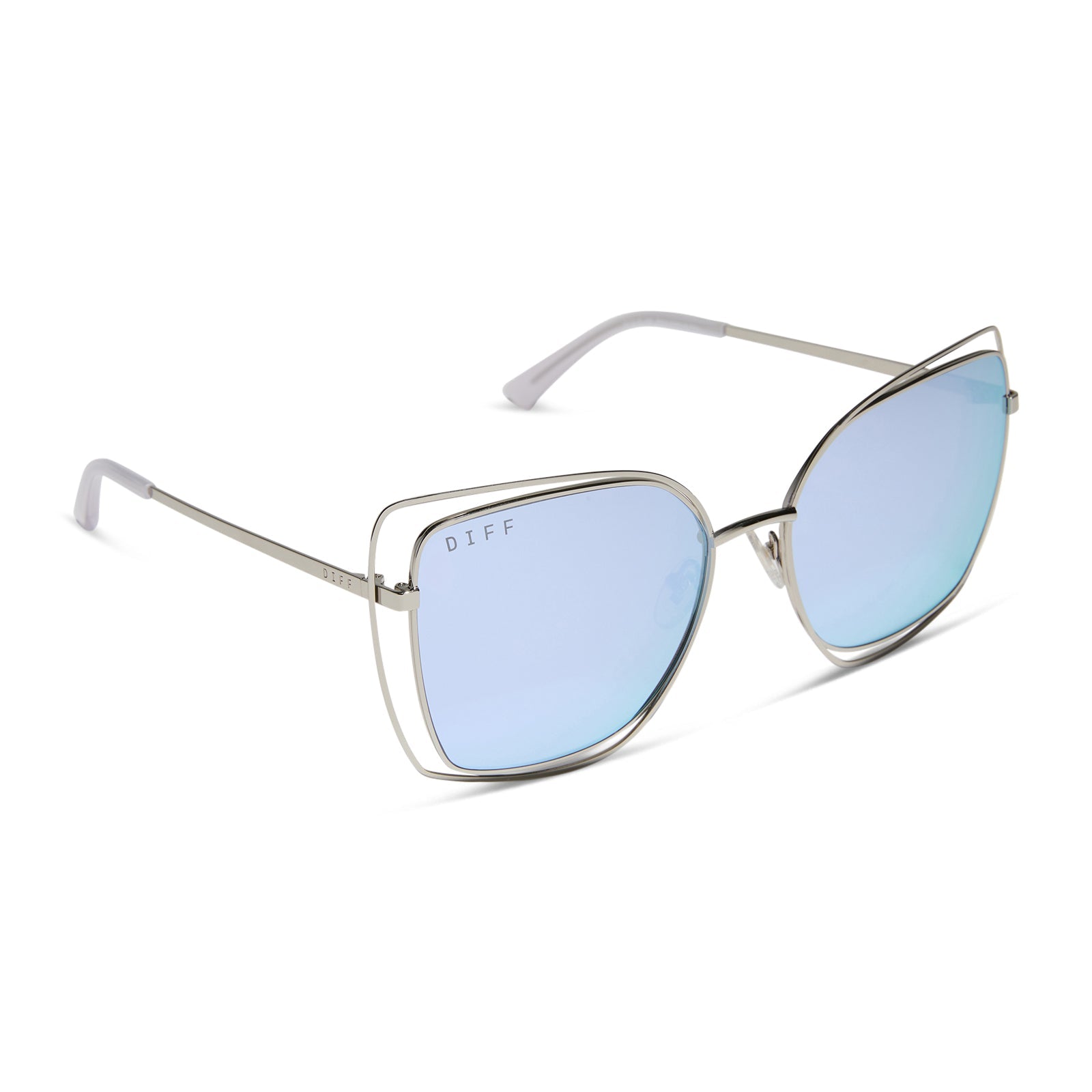 Womens | Jacqueline Sunglasses | Silver | Lavender Lenses