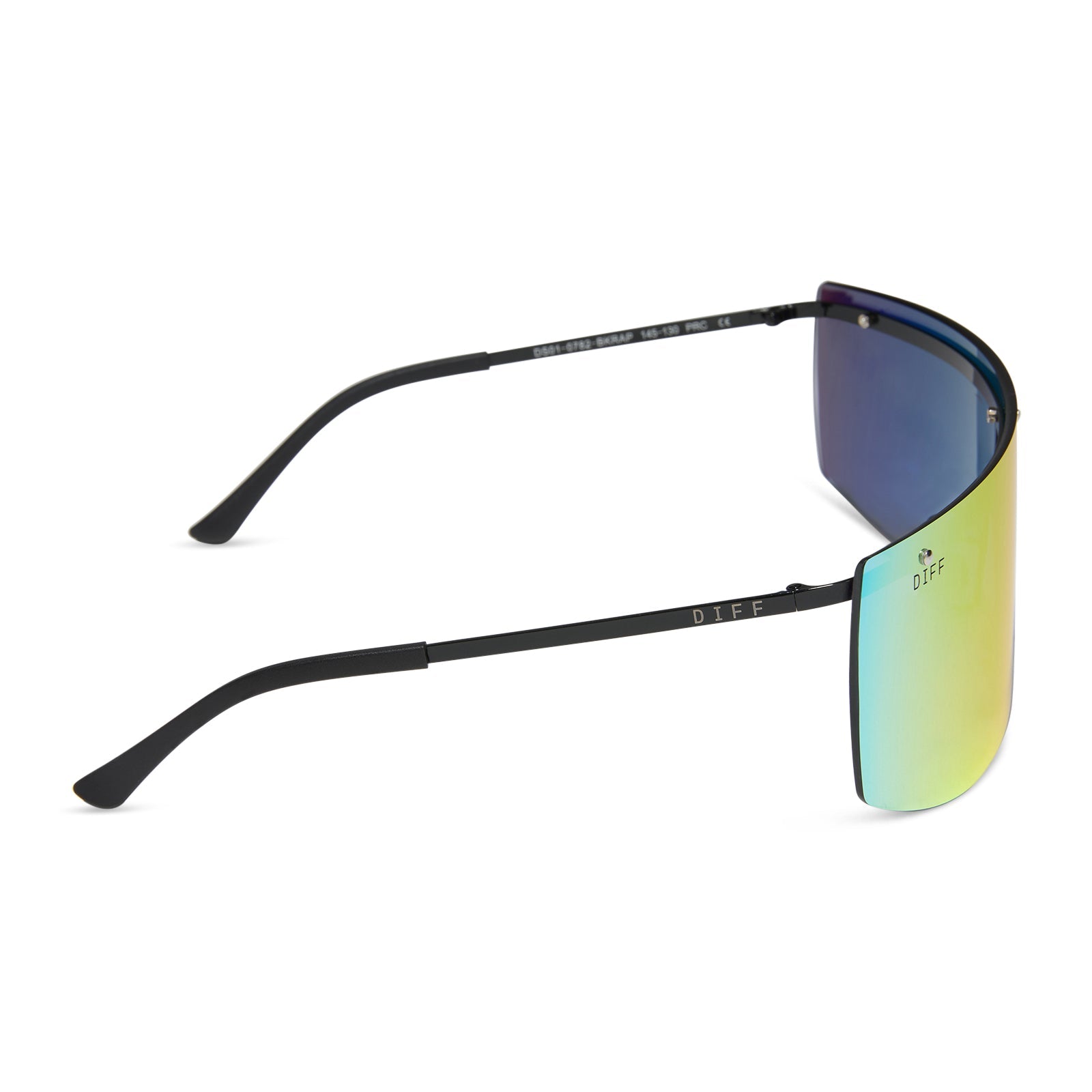Unisex | Grandslam Sunglasses | Black | Rainbow Polarized Lenses