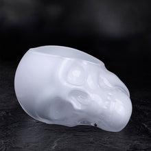 Memento Mori Faceted Skull Bowl - Large | Opal White