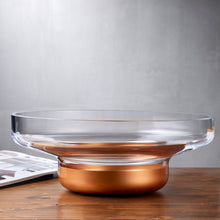 Contour Bowl Copper Base - Wide | Clear Crystal/Copper