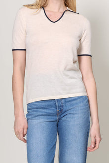 Robertson + Rodeo | Sienna Uneck Polo Shirt | Beige