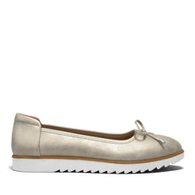 Jade Casual Flat | Stone Faux Nubuck