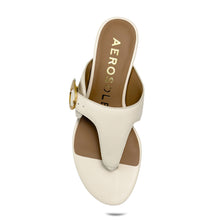 Cloude Sandal Heel | Eggnog Faux Nappa