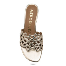 Kirah Sandal Heel | Soft Gold Faux Metallic Nappa
