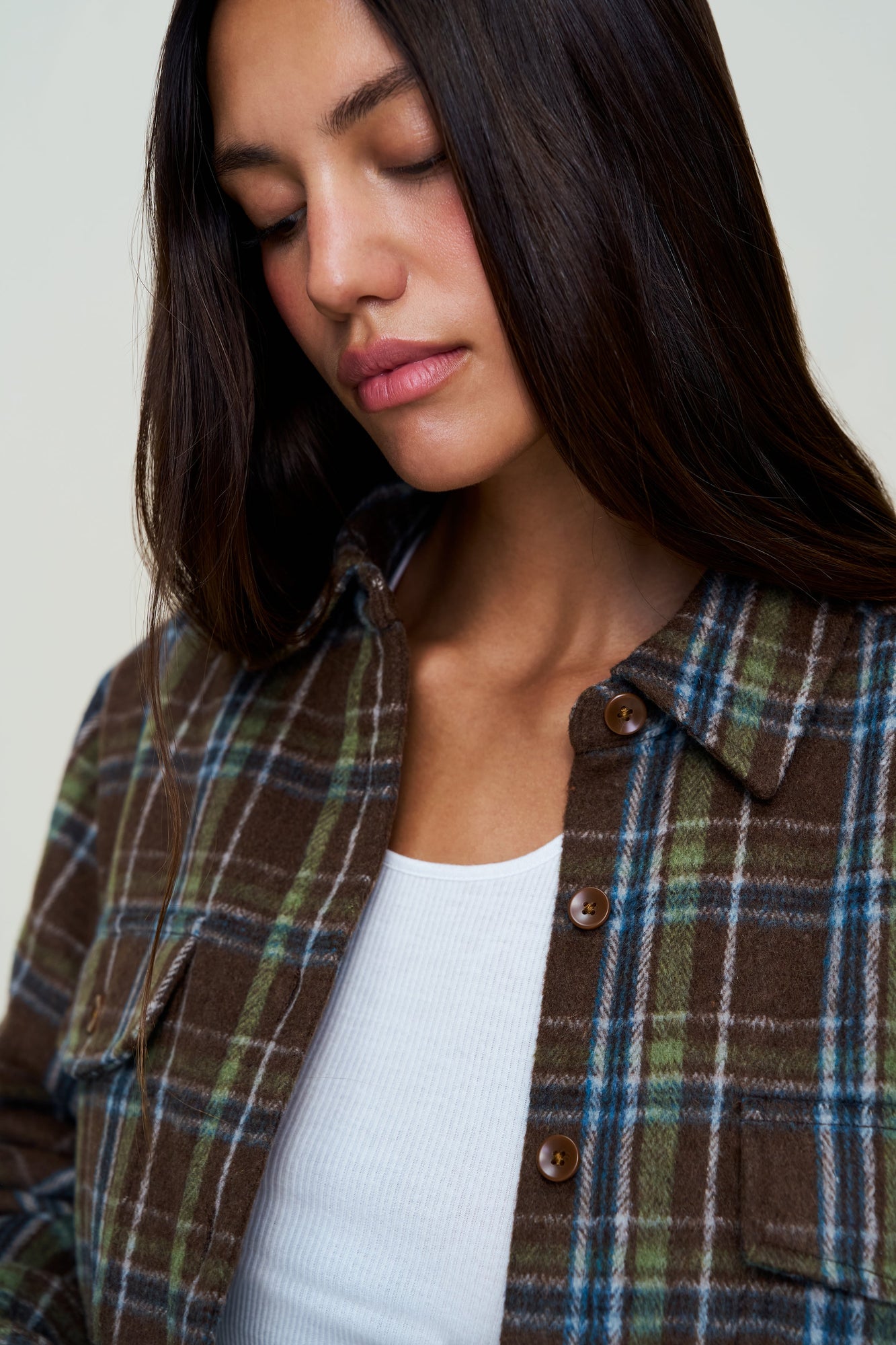 Womens | Parker Quilted Lined Shacket | Brown