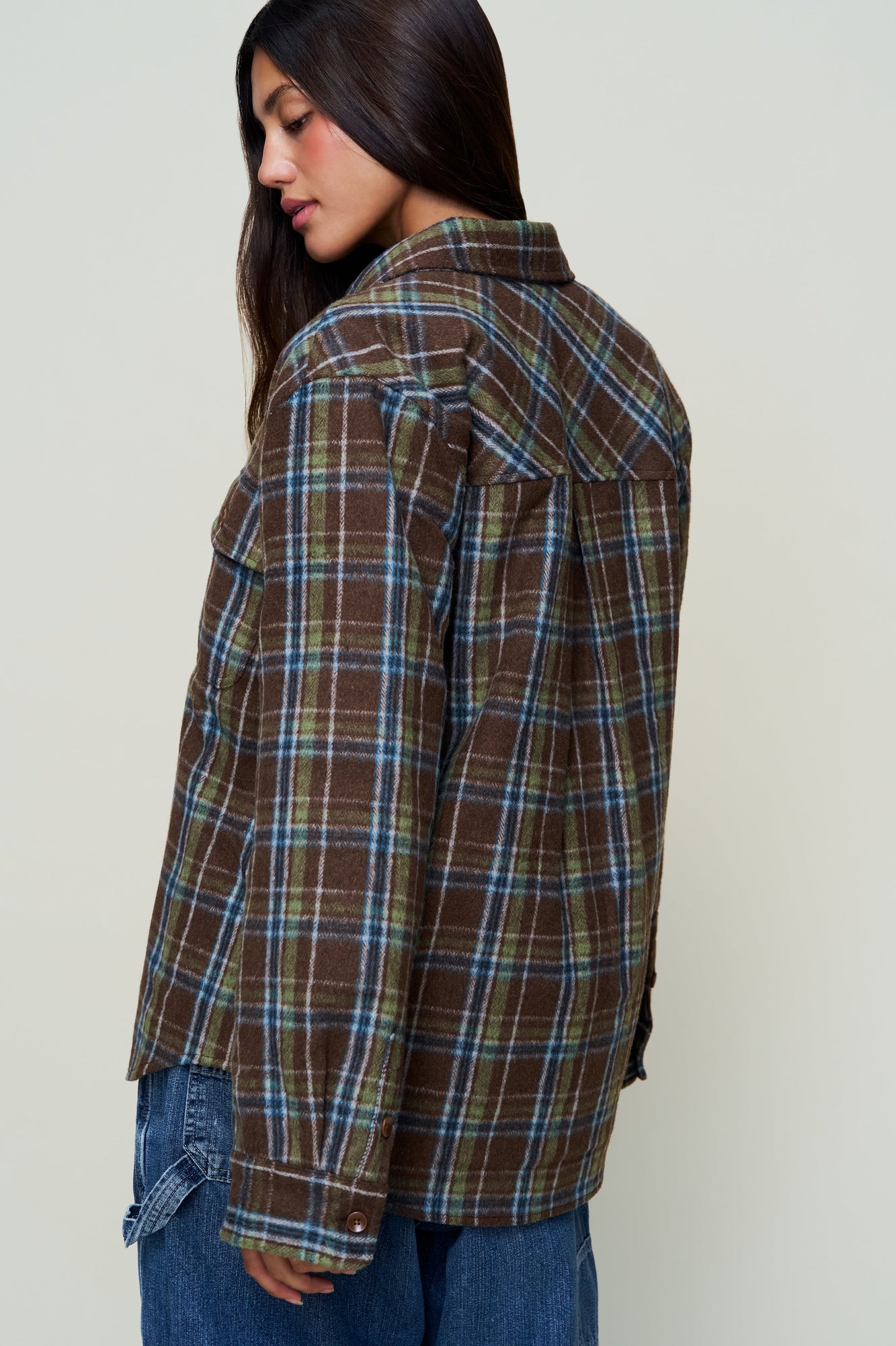Womens | Parker Quilted Lined Shacket | Brown