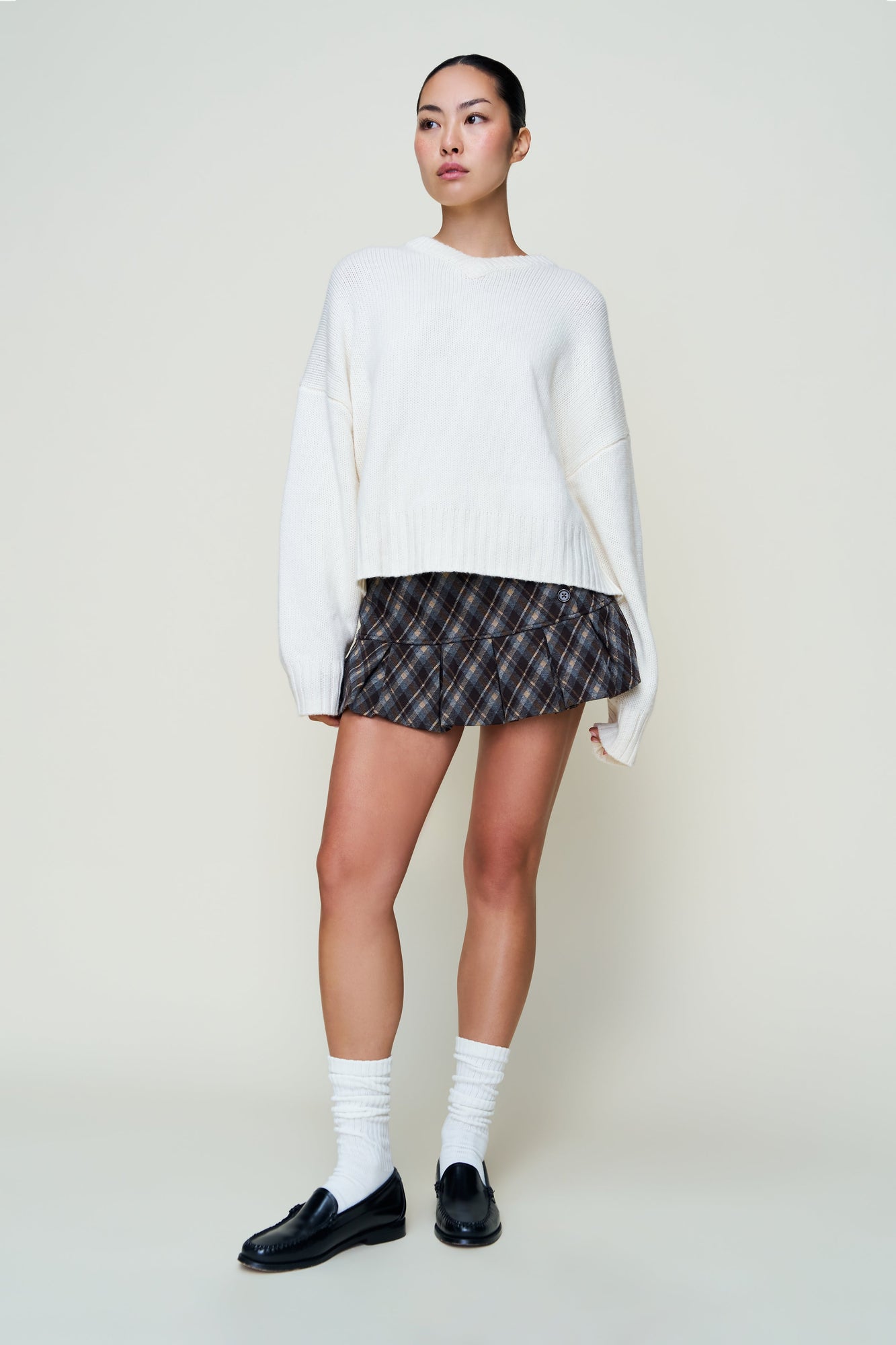 Womens | Joni Cashmere V-Neck Jumper | Ivory