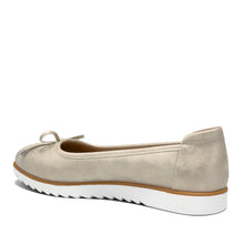 Jade Casual Flat | Stone Faux Nubuck