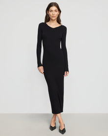 Renee | Elizabeth Zipper-Sleeve Ribbed Dress in Size Small