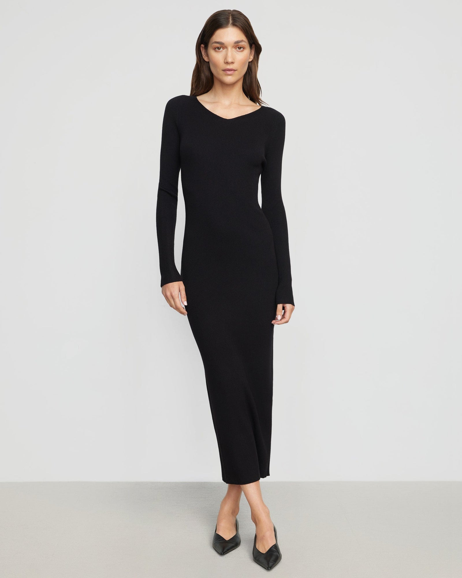 Renee | Elizabeth Zipper-Sleeve Ribbed Dress in Size Small