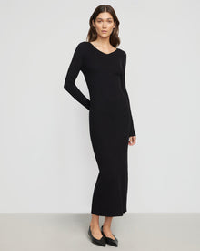 Renee | Elizabeth Zipper-Sleeve Ribbed Dress in Size Small