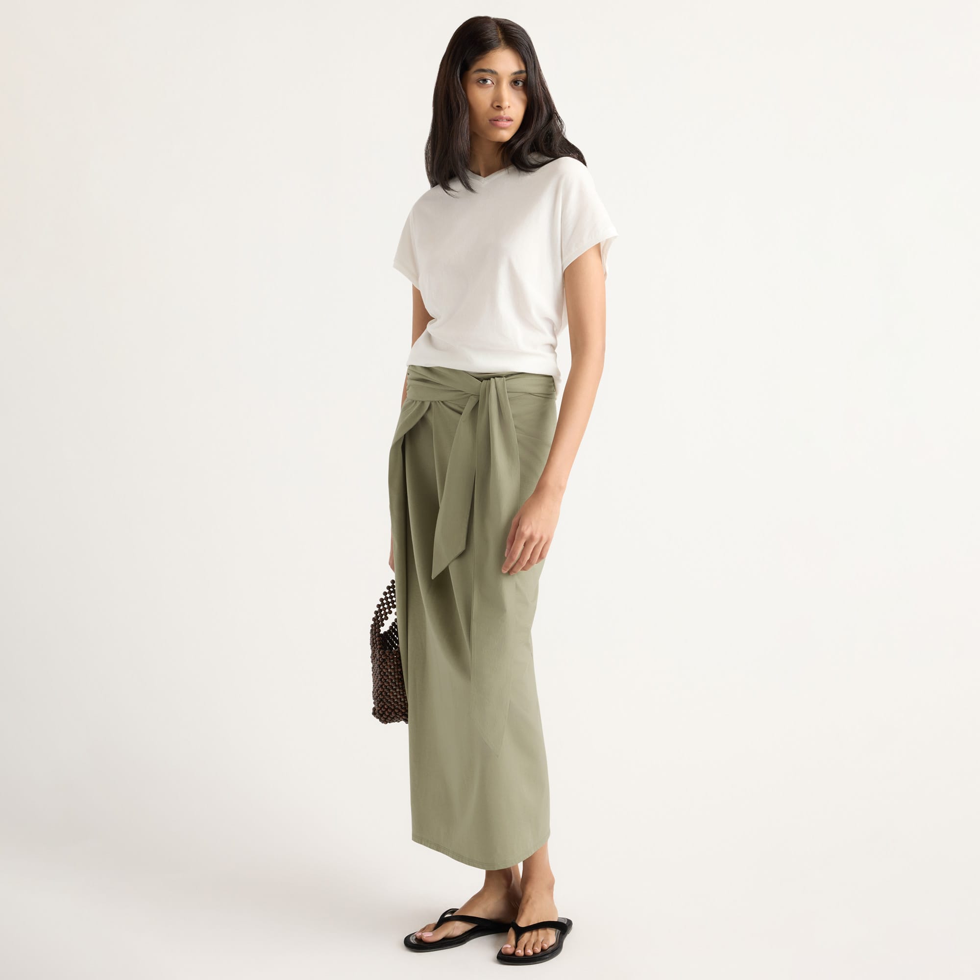 Arya | Elke Tie-Waist Maxi Skirt in Size Small