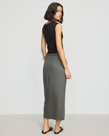 Olivia | Ellie Linen Maxi Wrap Skirt in Size Small