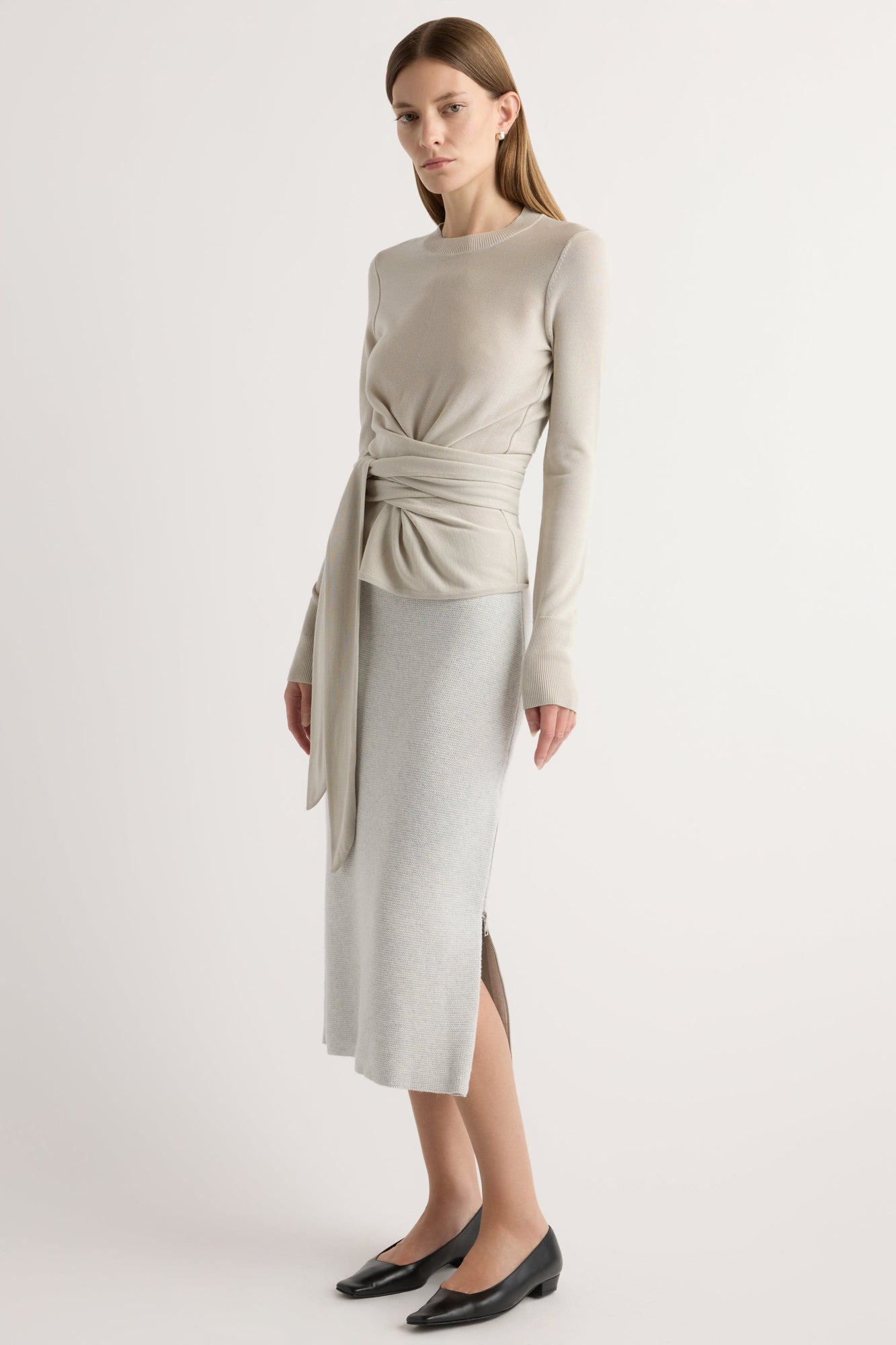 Marije | Esti Side-Zip Organic Cotton-Wool Skirt in Size Small