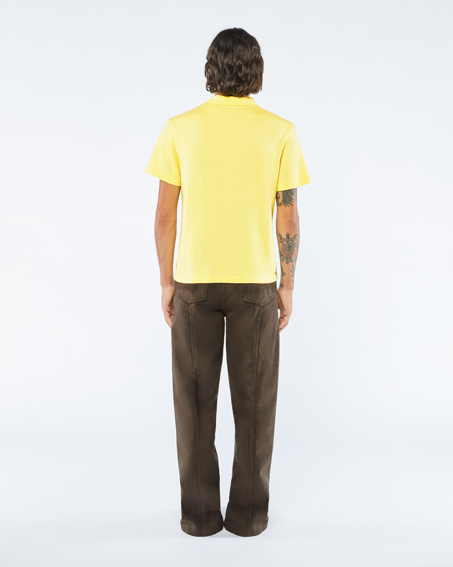 Zamir Merino Wool Polo Shirt | Lime Superfine Merino