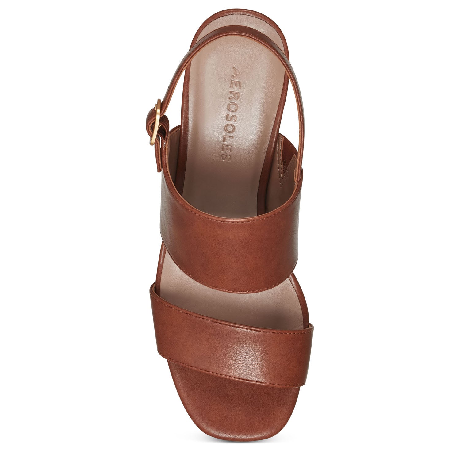 Emmex Sandal Block Heel | Dark Tan Faux Calf