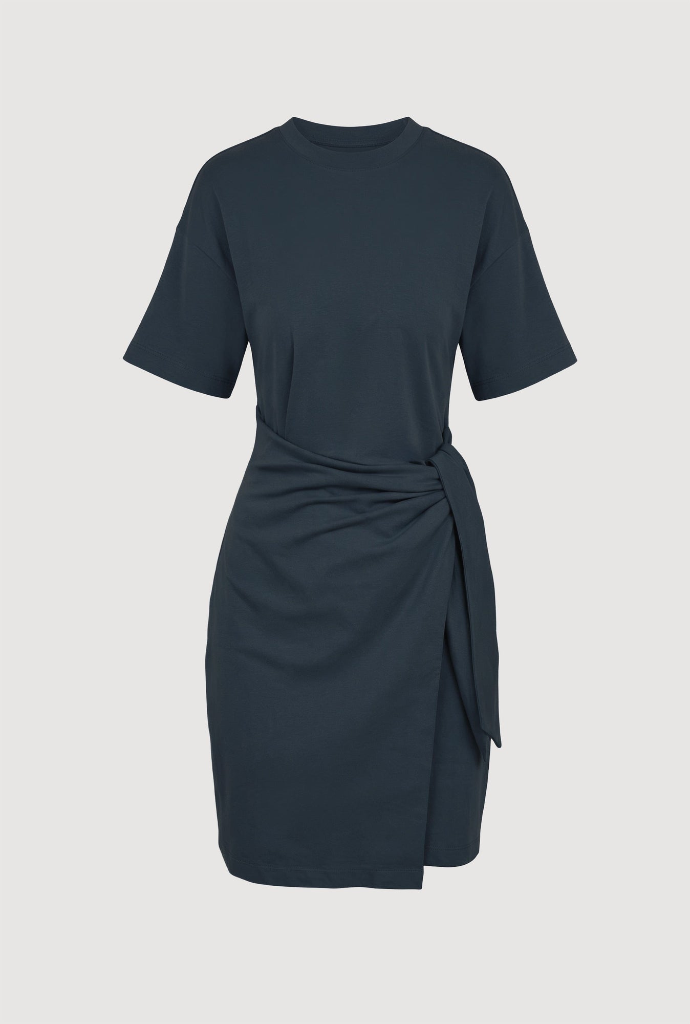 Karolina | Fallon Organic Cotton T-Shirt Wrap Dress in Size Extra Small - Flat