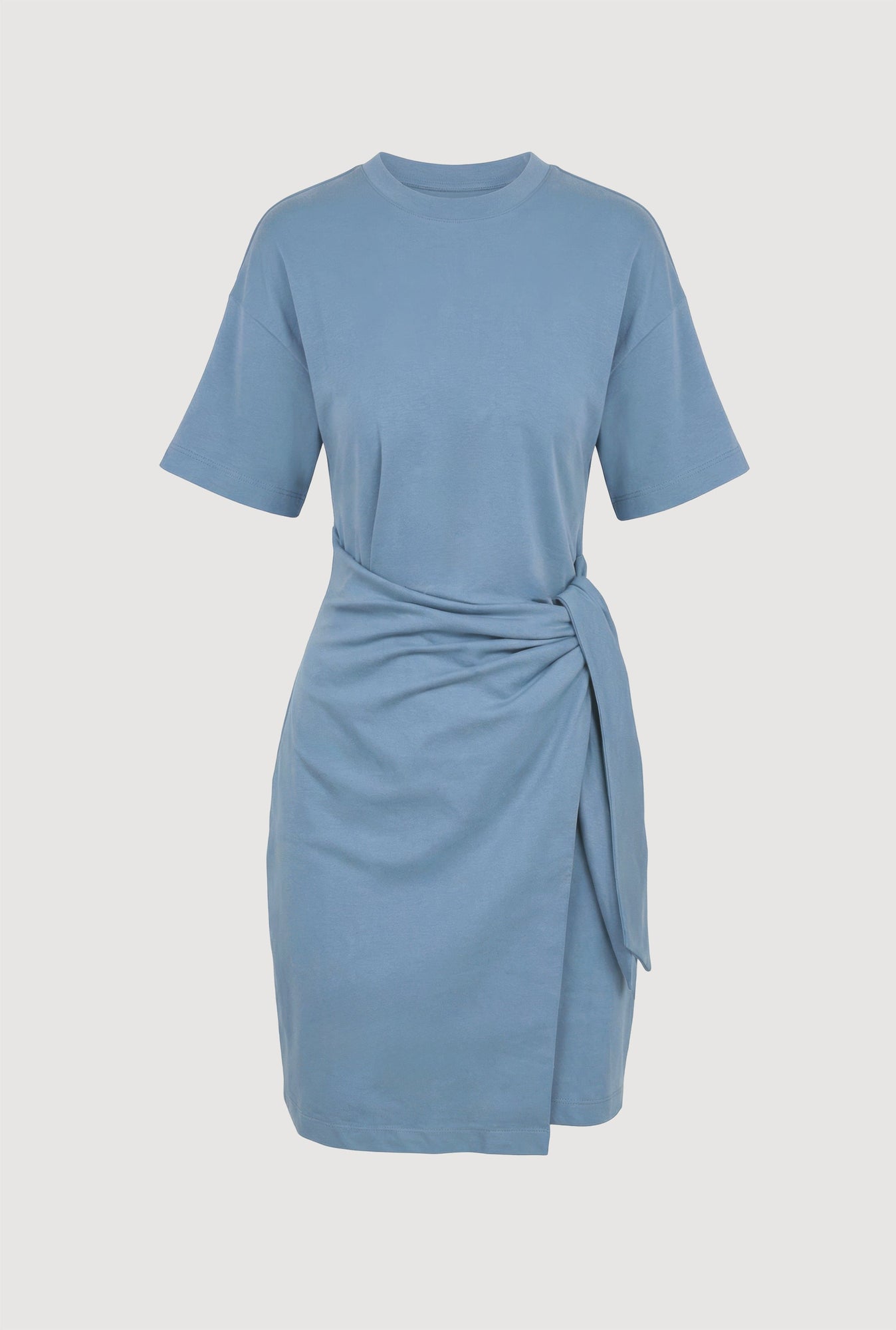 Karolina | Fallon Organic Cotton T-Shirt Wrap Dress in Size Extra Small - Flat
