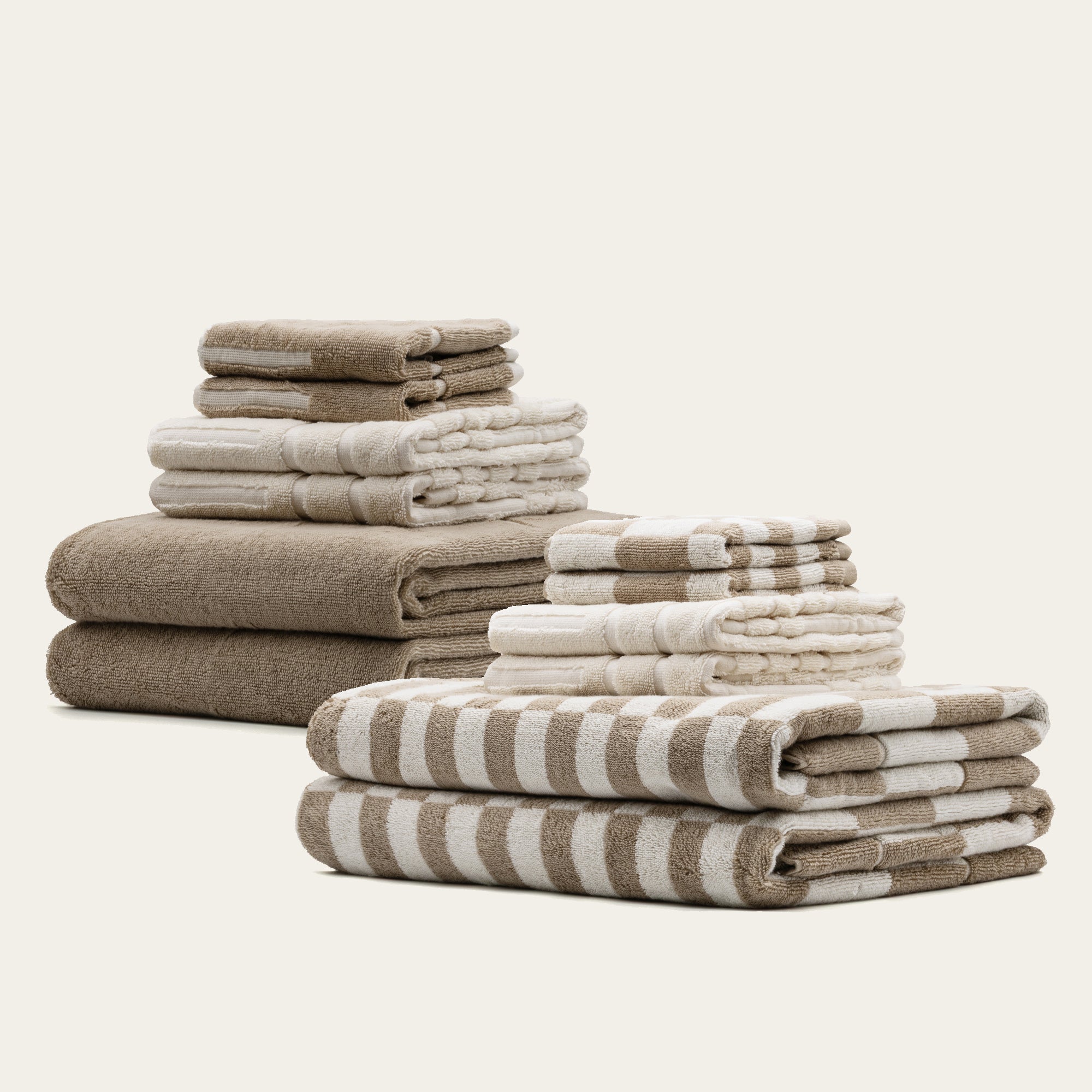 Pietra Australian Cotton Towels | Tan/Ecru