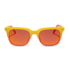Unisex | Human Torch Sunglasses | Radiant Yellow To Orange Flame Fade | Blazing Red Orange Polarized Lenses