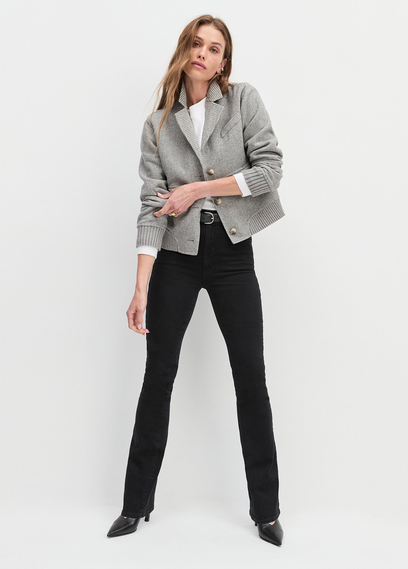 The City Bomber | Grey Houndstooth