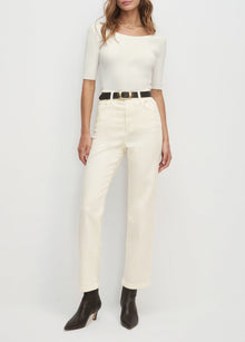 The Valentina Super High Rise Straight | Gardenia
