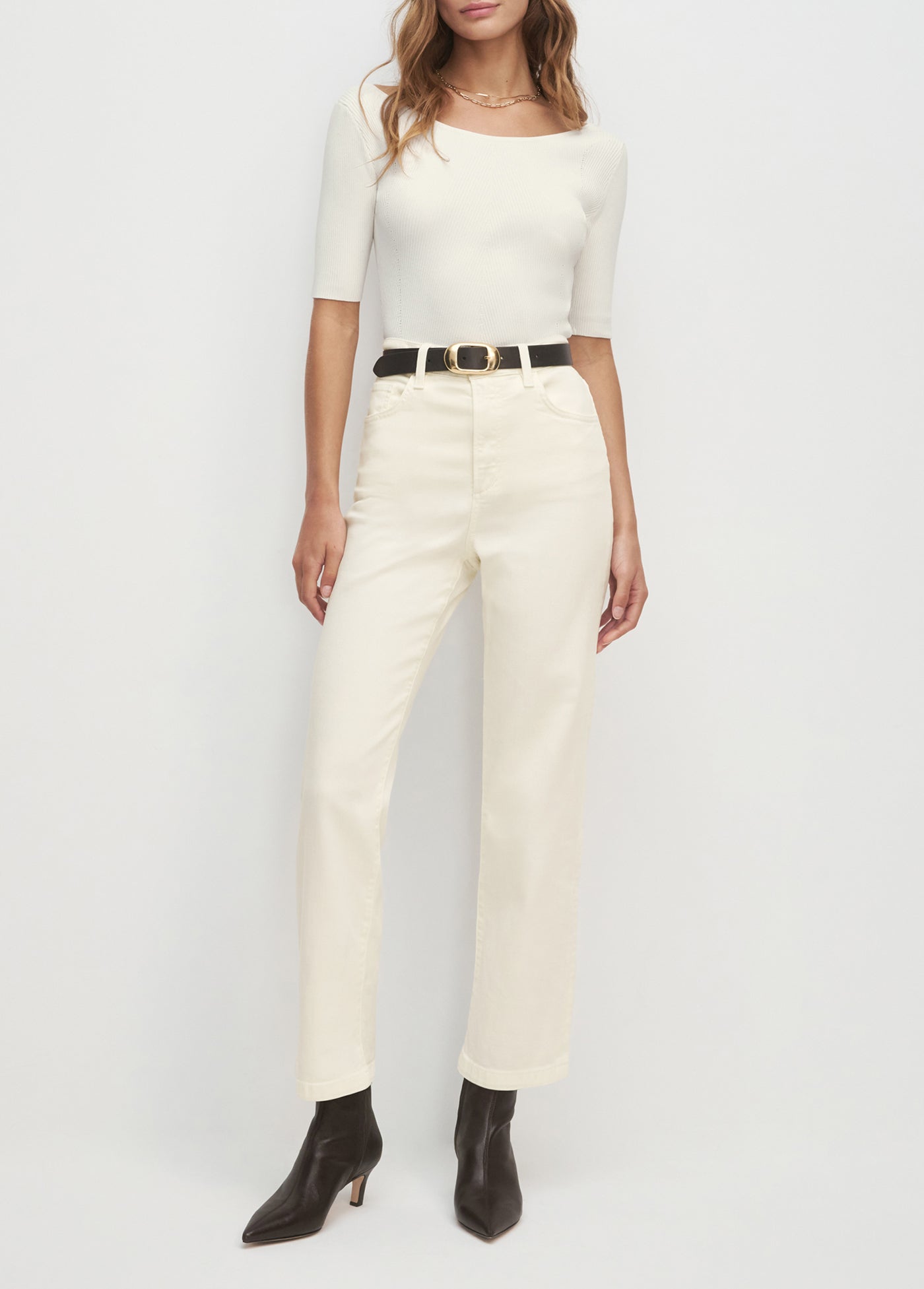 The Valentina Super High Rise Straight | Gardenia
